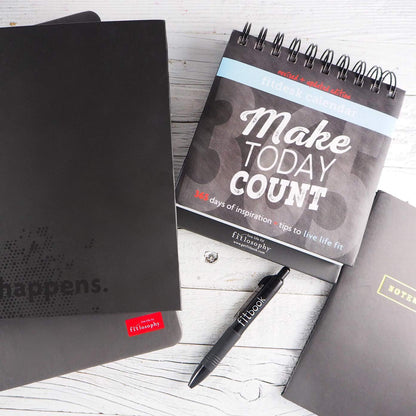 Fitlosophy 'Make Today Count' 365-Day Inspirational Perpetual Desk Calendar, Fitdesk 365-Day Perpetual Calendar (FITDESK-Cal)