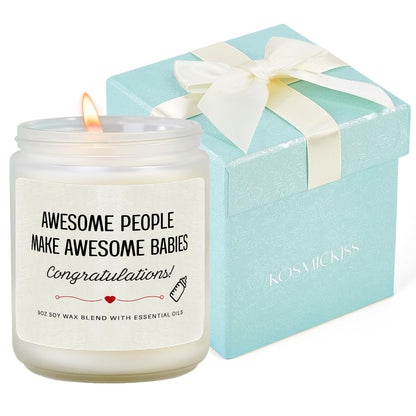New Parents Gifts for Couples, Gender Reveal Gifts, Baby Shower Candle Gift for Mom, Lavender Scented Soy Wax Candle- Gift for New Mom, Dad, Pregnancy Women
