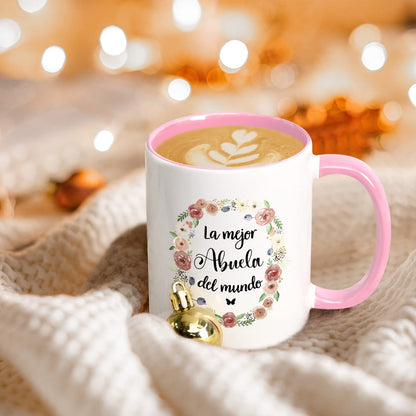 YHRJWN - Gifts for Grandma from Grandchild, Abuela Gifts In Spanish, Best Grandma Ever Mug, Grandmother mug, Mothers Day Christmas Birthday Gift for Grandmother Mimi Gigi 11Oz