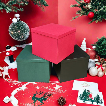 YINUOYOUJIA Large Gift Box 12x12x10 Inches,Green Gift Boxes for Presents,Birthday Box,for Packaging,Valentine's Day,Mother's Day,Christmas,Anniversaries,Family or Business.