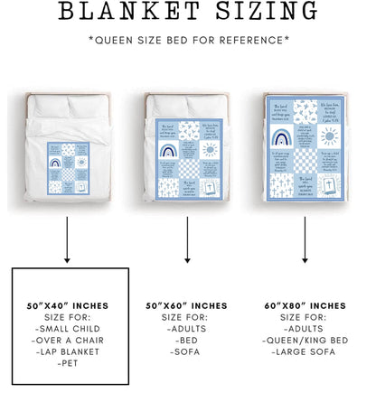 Baptism Gifts for Boys, Baptismal Gift Blanket 40"x50", Christian Present, Religious Bible Goddaughter/Godson Catholic Gift Ideas Throw Blankets, Baptism Favors Christening Gift for Boy