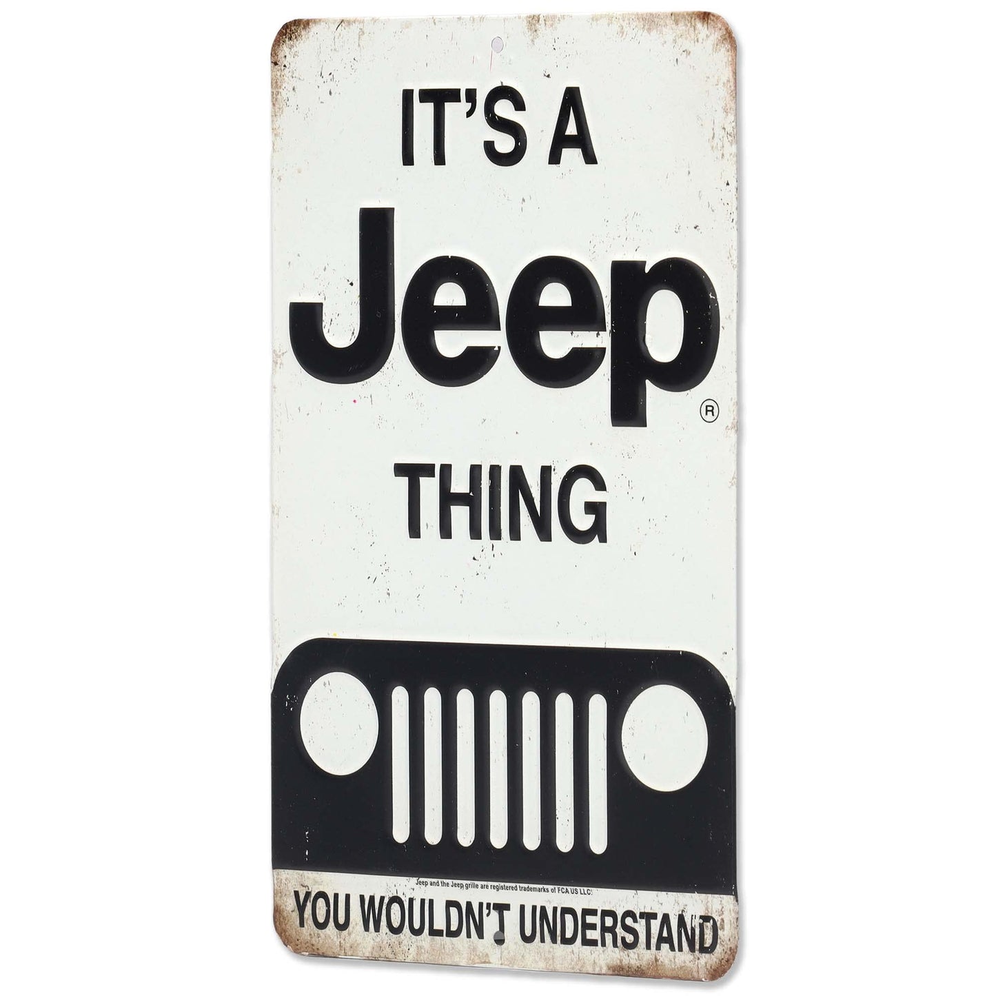 Jeep Thing Black and White Metal Sign - Vintage Sign for Garage or Man Cave