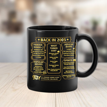 QUPT 21th Birthday Gifts for Women Men, 21th Birthday Gifts for Him, 2005 Birthday Gifts for Women Men, 21 Years Old Gifts, 2005 Birthday Gifts for Her Him, 21th Birthday Presents Coffee Mug