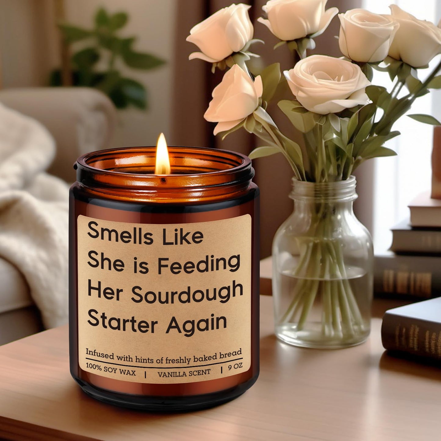 Miracu Candle, Baking Gifts for Sourdough Bakers, Sourdough Gifts for Women, Starter, Sour Dough Bread Making Present for Bread Baker Lover, Funny Mothers Day Birthday Idea for Friend Sister Wife Her