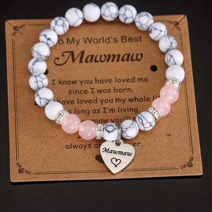 Mawmaw Gifts Bracelet for Women Promoted to Mawmaw Expecting Future First Time New Mawmaw Bracelet