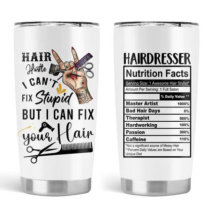 Hair Stylist Gifts: Stainless Steel Tumbler with Lid and Straw Coffee Mug, 20 OZ