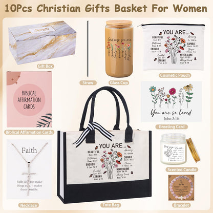Christian Gifts for Women, Religious Gifts, Inspirational Gift for Women Birthday Unique Catholic Bible Accessories Faith Based Gift, Christian Mothers Day Gifts for Mom, Sister, Friend, Grandma