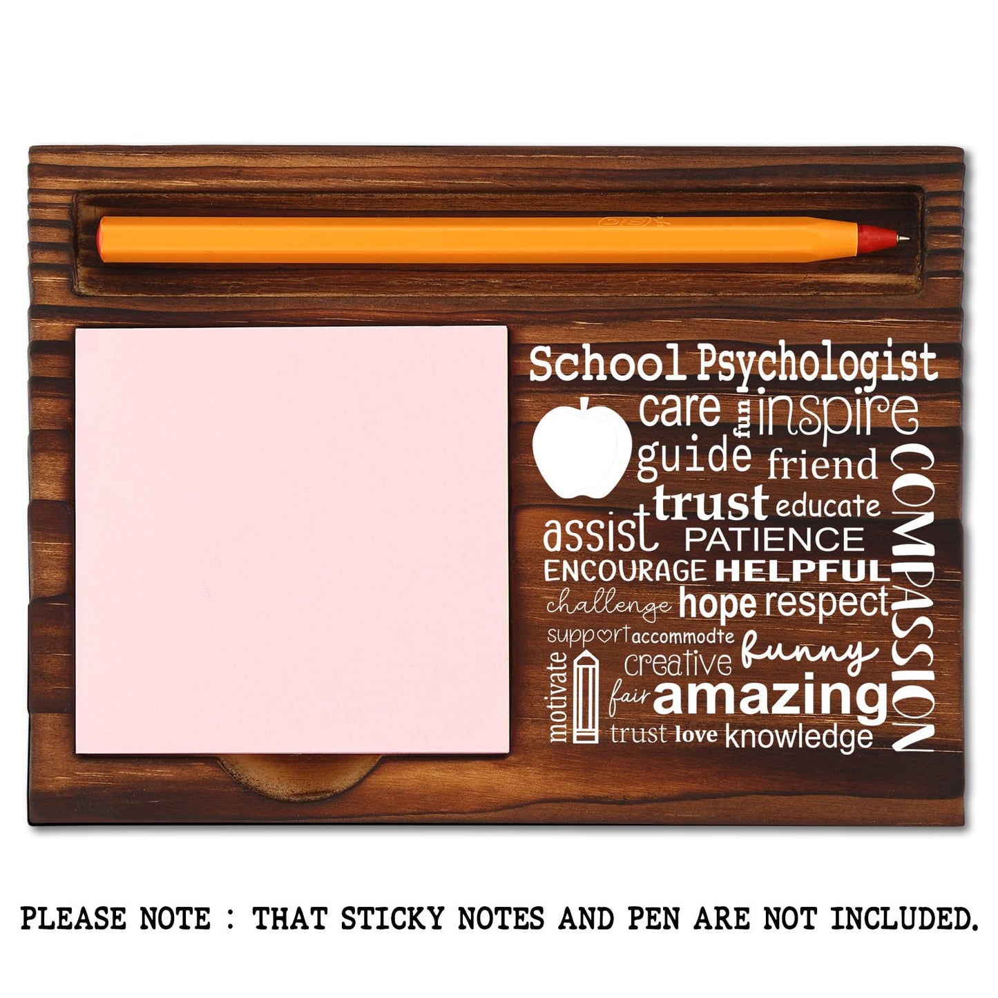 Appreciation Gift for School Psychologist Men Women, School Psychologist Gift, Birthday Christmas Retirement Graduation Gifts for School Psychologist, Retro Self-Stick Note Pad Holders XB469