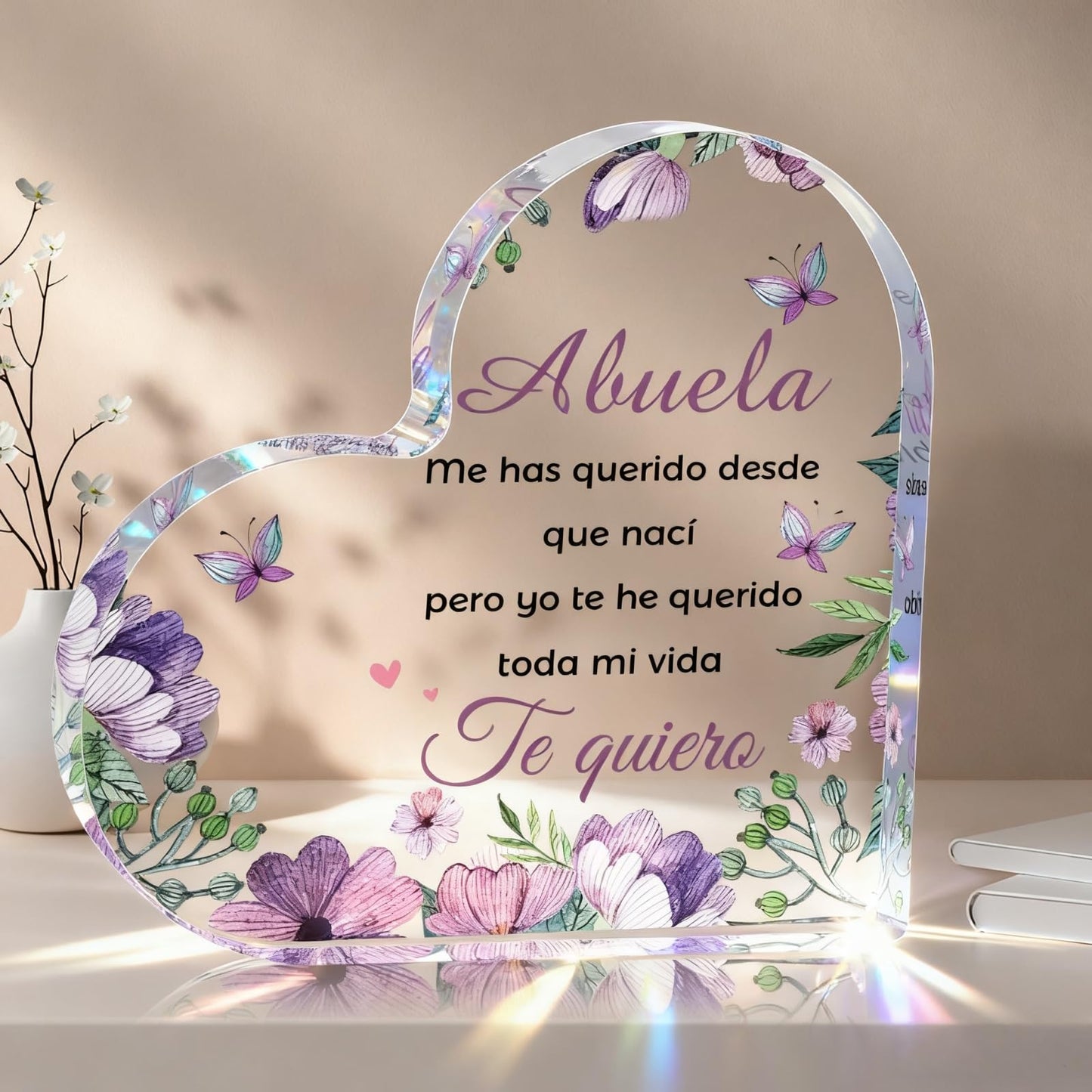 Abuela Gifts, Mothers Day Gifts for Grandma in Spanish Acrylic Plaques, Abuelita Gifts, Birthday Present for Grandma, Regalos para Abuelas/Abuelita en Español, Grandma Birthday Gifts