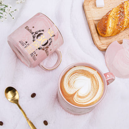 60th Birthday Gifts for Women - Fabulous 1966 Aged to Perfection Happy Birthday Mug - Limited Edition 60th Pink Coffee Mug Printed with Gold, Gift Idea for Turning 60 Years Old Women, Gift Boxed