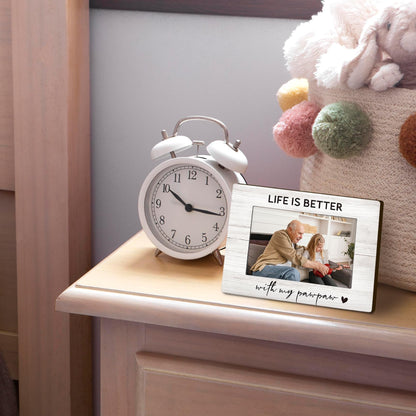 Pawpaw 4x6 Picture Frame, Grandkids Photo Frame, PawpawGifts for Grandpa, Gifts for Pawpaws Fathers Day from Grandchildren, Life Is Better with My Pawpaw Picture Photo Frames for Desk Decor