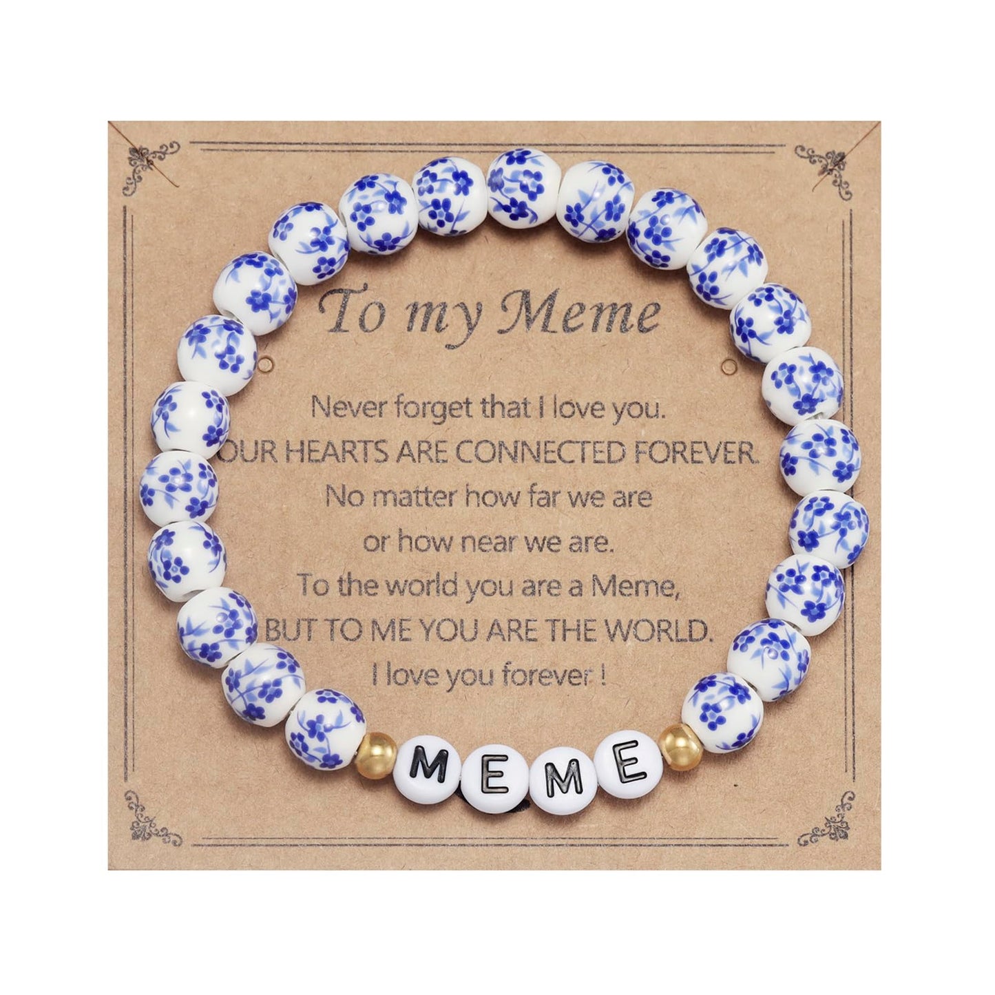 HUTIMY Gifts for Meme Birthday Women Italian Cute Grandmother Mothers Day Bracelet Meme Jewelry