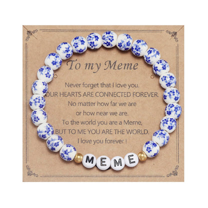 HUTIMY Gifts for Meme Birthday Women Italian Cute Grandmother Mothers Day Bracelet Meme Jewelry