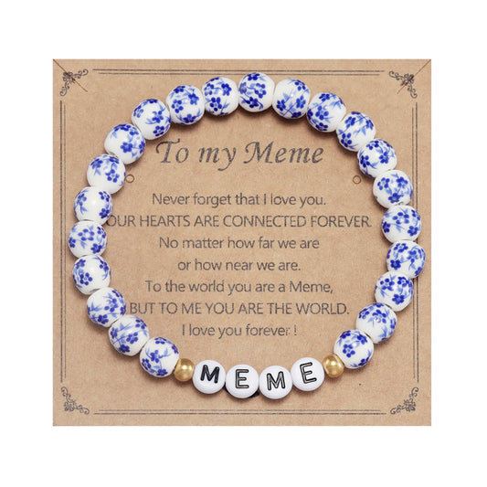 HUTIMY Gifts for Meme Birthday Women Italian Cute Grandmother Mothers Day Bracelet Meme Jewelry