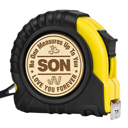 Son Gifts from Mom Dad, Birthday Gifts for Son, Gifts for Son, to My Son Birthday Graduation Wedding Gifts for Teens Adult Son in Law Bonus Step, Funny Engraved 10 FT Tape Measure Useful Tools