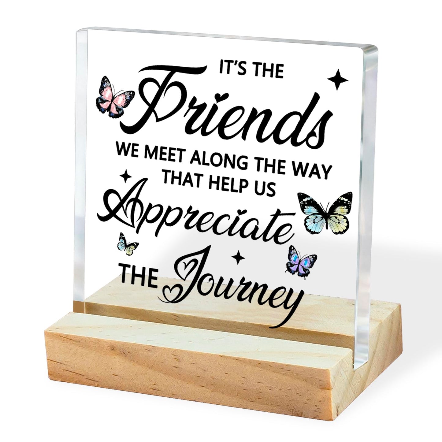 New Friendship Gifts for Women Birthday Gift for Friends Female Women Inspirational Encouragement Desk Decor for Friend Long Distance Friendship Gift