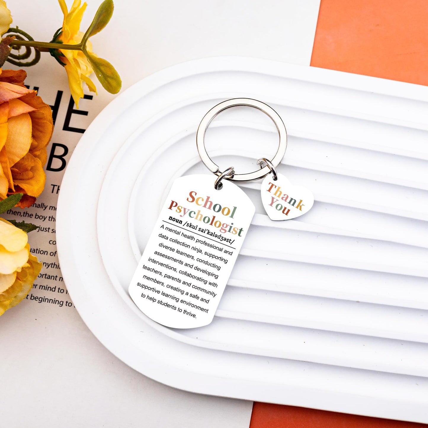 School Psychologist Gifts for Women Men Psychology Keychain Gifts for Counselor Teacher Unique Birthday Christmas Gift for Psychology Majors Cool Stuff School Counselor Gift Ideas