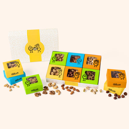 Nuts com Nuts Assortment Tray – Mixed Nut Sampler Box for Father's Day & Festive Gifts – 2 lb Care Package Includes a Heart Healthy Variety of Cashews, Pecans, Pistachios & More