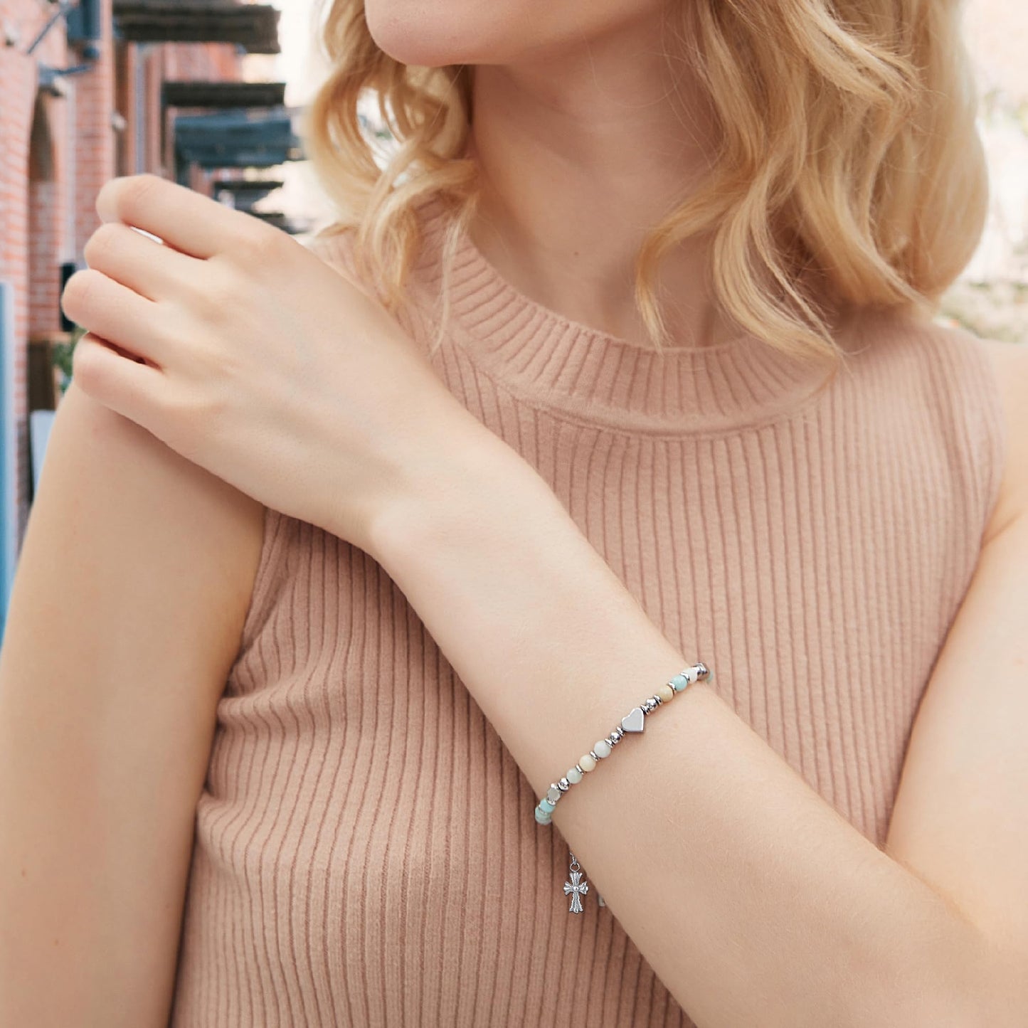 TONY & SANDY Christian Gifts for Women, Religious Cross Bracelet Faith Jewelry, Confirmation Baptism Christmas Birthday Gifts for Women, Unique Gifts for Teens Girls Kids Adults