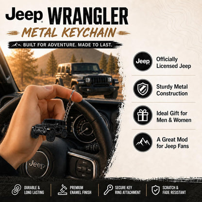 Jeep Wrangler Keychain - Officially Licensed Jeep Rubicon Accessories JL Key Chain JKU 2024 2023