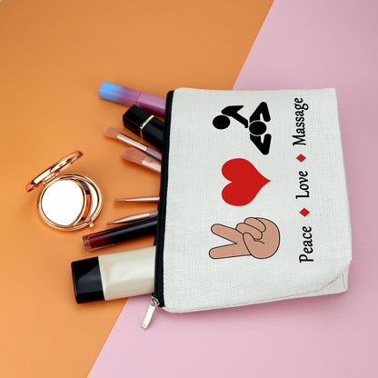 Massage Therapist Appreciation Gift Makeup Bag Thank You Gift for Massage Therapist Cosmetic Bag Graduation Birthday Present for Chiropractor Travel Pouch
