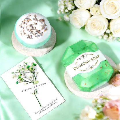Birthday Gifts for Women, Thank You Gifts, Get Well Soon Relaxing Spa Gift Basket with Flannel Blanket for Mom, Grandma, Sister, Wife, Girlfriend, Teacher Appreciation Graduation Gift (green)