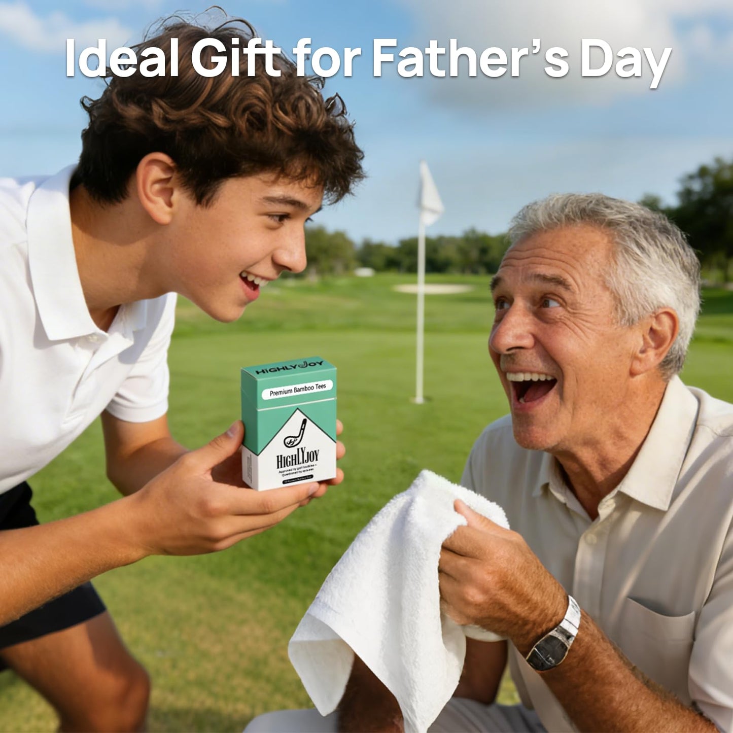 Funny Golf Tees - Golf Accessories for Men - Funny Golf Gifts for Fathers Day & Boyfriend - 18 Pack Premium Golf Tees 3 1/4''- Golf Gag Gift