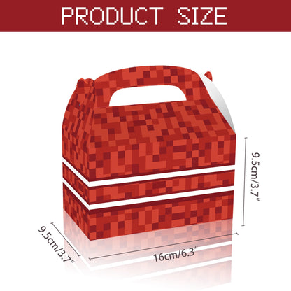 16 Pcs Pixel Theme Gift Box Bags, Pixel Miner Party Favors Decorations Gift Boxes Sandbox Family Goodie Paper Treat Boxes Pixel Party Supplies for Birthday