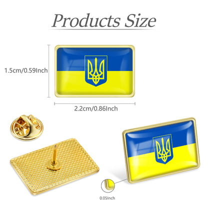Ukraine Flag Pin 12/25/50/100Pcs - Enamel Ukrainian National Lapel Pins with Butterfly Clasp Bulk Decoration for Clothes Bags Gifts Souvenir