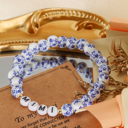 Kivosliviz Mimi Gifts for Birthday from Grandkids Grandson Grandma Mothers Day Jewelry Mimi Bracelet Blue