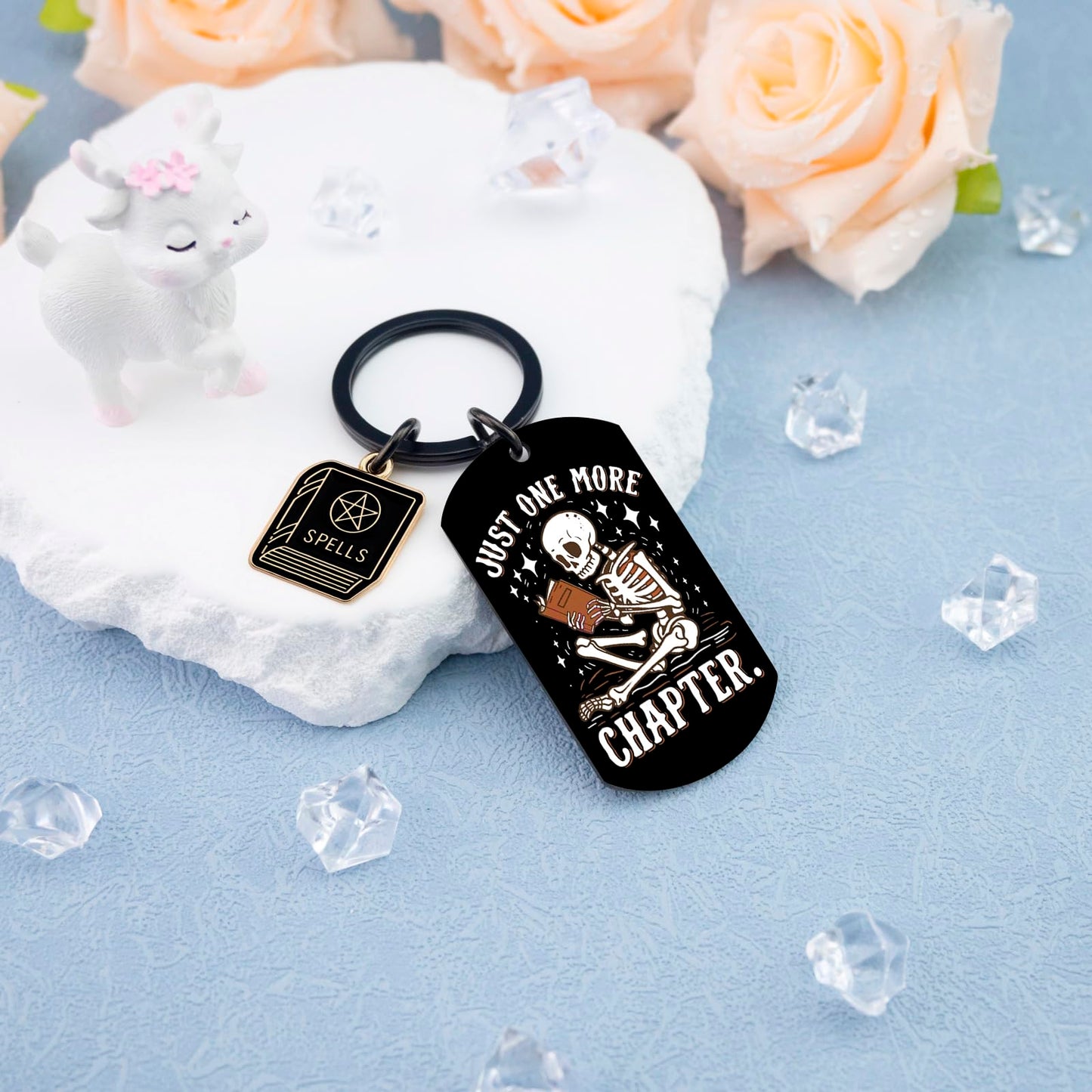 Book Keychain Book Nerd Gifts Nerdy Gifts for Men Books Lover Gifts for Women Stocking Stuffers for Book Lovers Nerd Stocking Stuffers for Men Readers Bookish Keychain