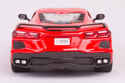 2020 Chevrolet Corvette C8 Stingray Red Timeless Legends 1/24 Diecast Model Car by Motormax 79360