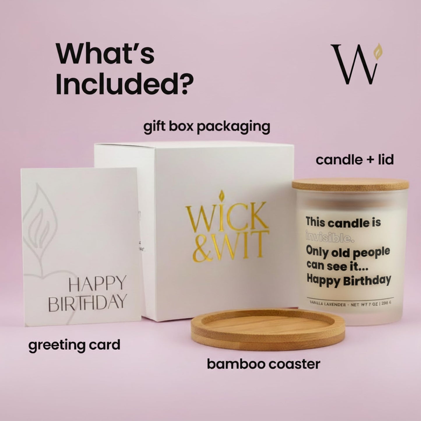 Funny Birthday Gifts for Women and Men, Sarcastic Gift for Friend Sister BFF Coworker Vanilla Lavender Soy Back and Body Hurts Candle Ready to Gift Box by Wick and Wit