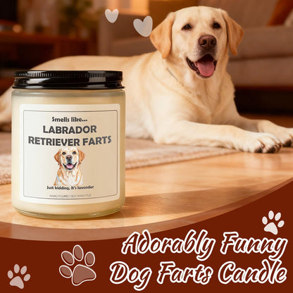 Labrador Retriever Decor, Labrador Retriever Gifts, Dog Fart Candle | Lavender Scent, Handcrafted with Natural Soy Wax