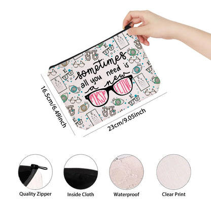 TSOTMO Optometry Gift Sometimes All You Need Is A New Perspective Makeup Bag Student Glasses Optometry Doctor (Perspective bag)