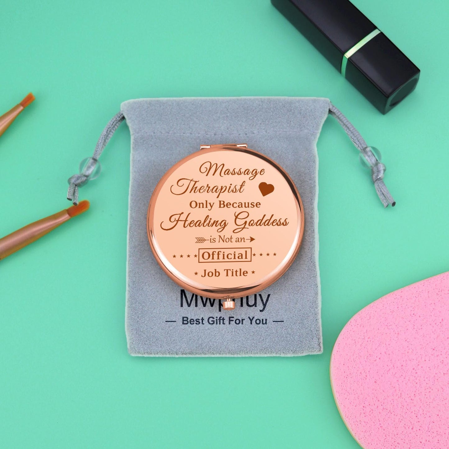 Therapist Gifts Massage Therapist Gifts for Women Compact Mirror for Message Therapy Thank You Gift Massage Therapist Appreciation Gift Folding Makeup Mirror Graduation Christmas Birthday