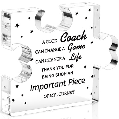 Funnli Baseball Cheer Football Soccer Basketball Coach Gifts Acrylic Plaque, Thank You Gifts for Volleyball Softball Hockey Team Fitness Instructor, Birthday Christmas Thanksgiving Gifts for Coach