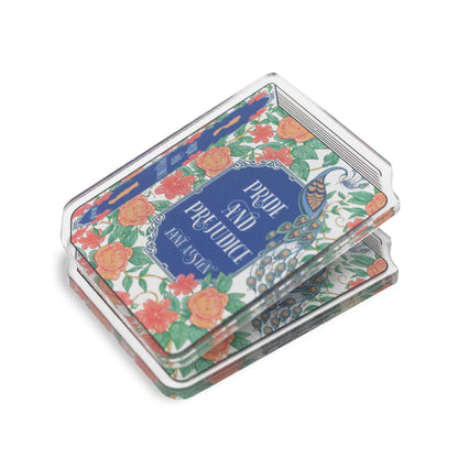 Steel Mill & Co Jane Austen Acrylic Document Clip Set of 3, Book Theme Organization Clips for Journaling, Gifts, Desk and Office Functional Decor (Pride & Prejudice, Sense & Sensibility, and Emma)