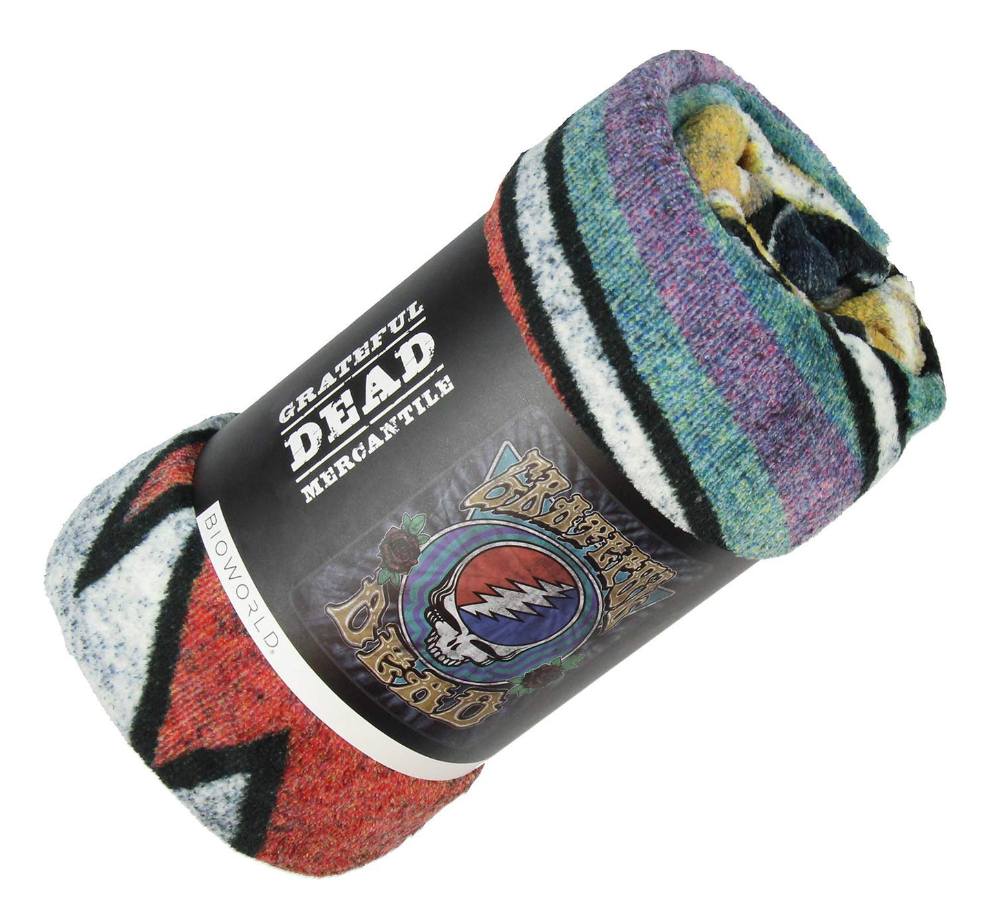 Grateful Dead Steal Your Face Super Soft and Cuddly Fleece Plush Throw Blanket