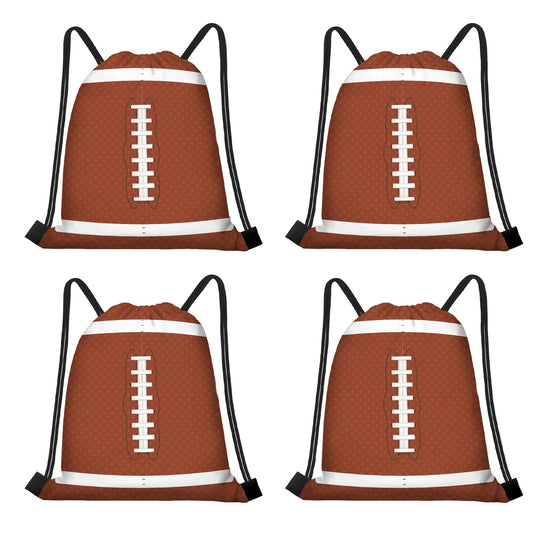 16 Pack Superbowl Party Decorations Football Drawstring Gift Bags Football Party Decorations for Kids Football Snack Goodie Treat Bag for Football Themed Birthday Sports Party Gift,9.8 x 11.8 Inches