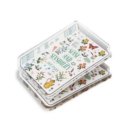 Steel Mill & Co Jane Austen Acrylic Document Clip Set of 3, Book Theme Organization Clips for Journaling, Gifts, Desk and Office Functional Decor (Pride & Prejudice, Sense & Sensibility, and Emma)