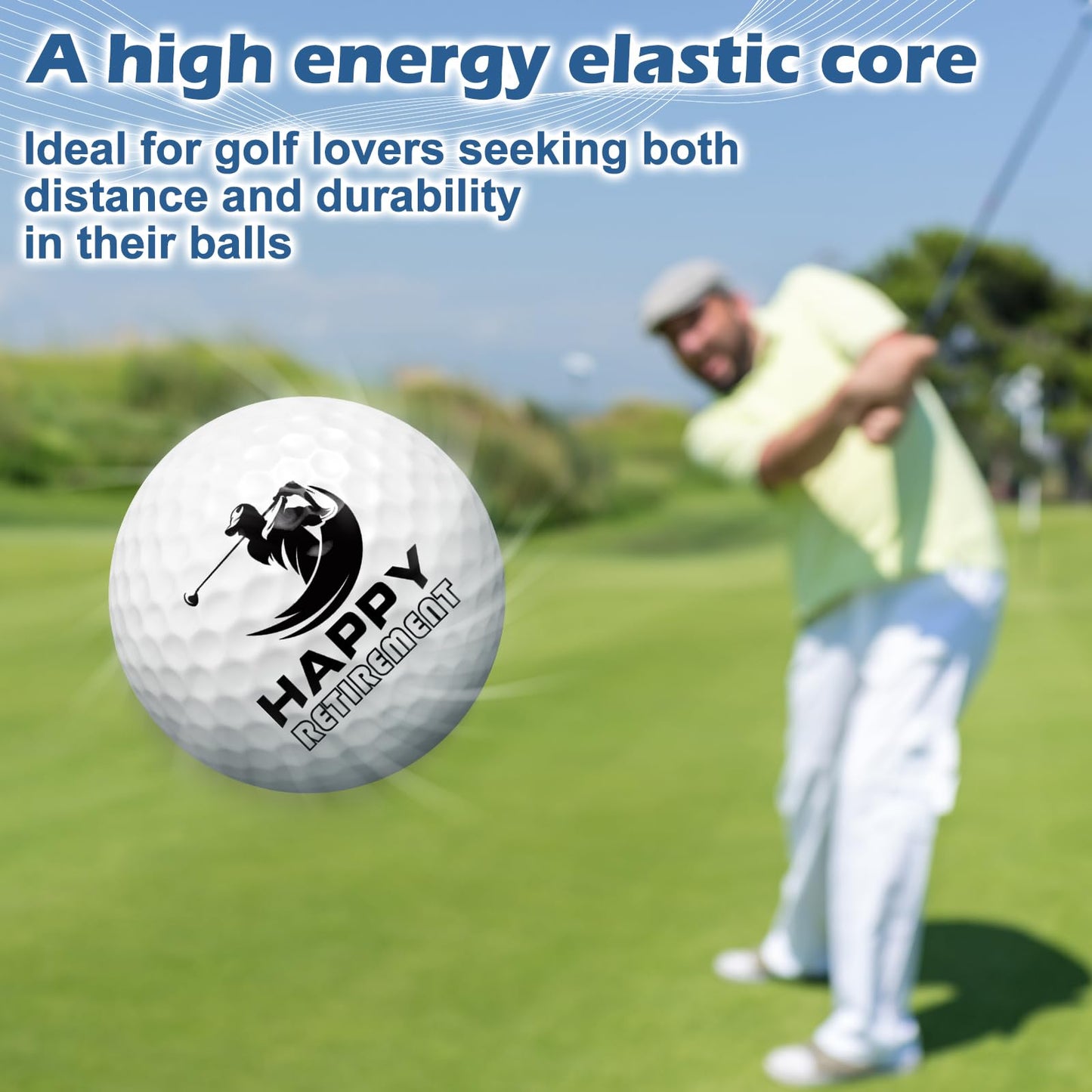 Arrowbash Retirement Golf Balls with Tees and Gift Box Funny Retirement Gifts for Dad Coworkers Golfers Husband