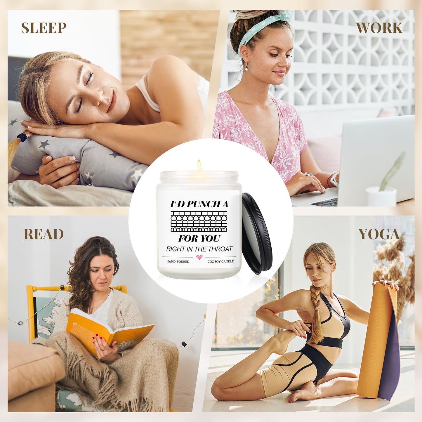 Hidden Message Scented Candle, Fuck This Shit Candle, Birthday Gag Gifts for Women, Adult White Elephant Christmas Gifts, Novelty Items for Adults, Unique Gag Gift for Women Friends Bestie Girlfriend