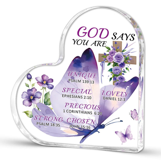 Christian Mothers Day Gifts Butterfly Gifts for Women Adults Spiritual Gift for Women Acrylic Butterfly Baptism Gift for Adults Easter Presents for Womens Religious Desk Decor
