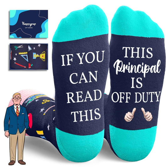 HAPPYPOP Principal Teacher Appreciation Gifts Ideas - Vice Assistant Principal Teacher Socks