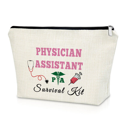 Sazuwu Physician Assistant Gift Makeup Bag Future PA Accessories for Women Graduation Appreciation Thank You Birthday Gifts Cosmetic Travel Pouch