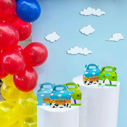 Nabenkalu Cartoon Story Party Boxes 15pcs Toy Inspired gift Goodie bags for Toy Theme Birthday Decoration Kids Boys Girls Party Supplies