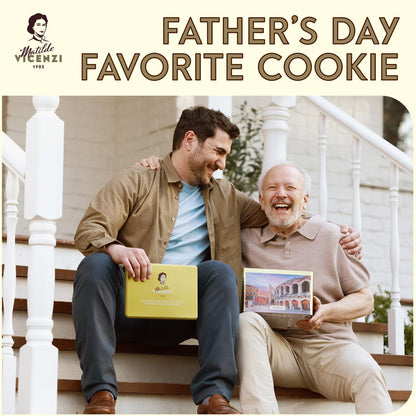 Matilde Vicenzi Roma Cookie Gift Tin - Pastries & Cookies in Individually Wrapped Trays - Gourmet Gifts For Father's Day, Teacher, Birthday - Assorted Cookies in Italian Design Tin 32.5oz (920g)