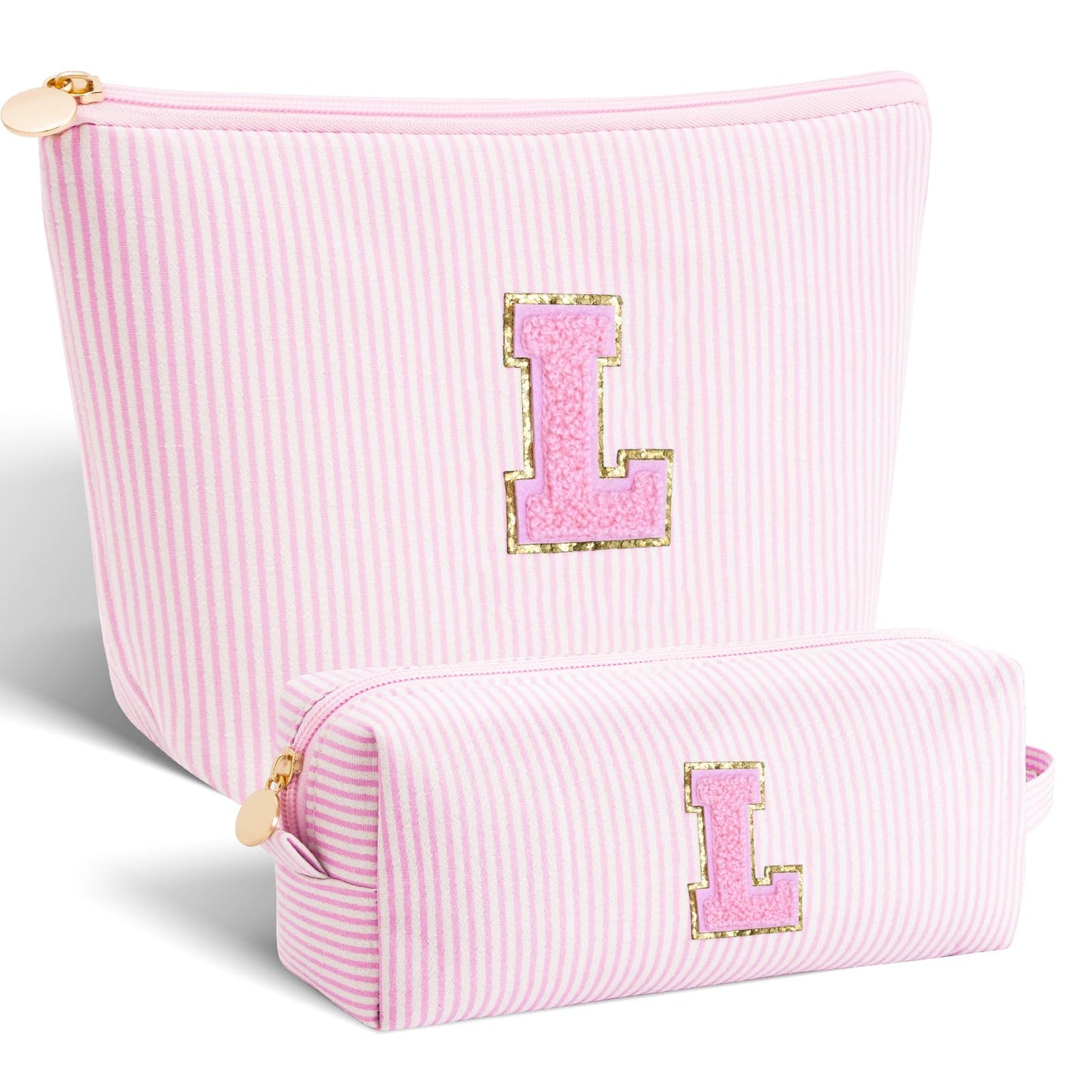 Birthday Gift for Kids Teen Girls | Dance Recital Gifts for Girls | Cosmetic Bag Daughter Sister Gifts Birthday for Women Teacher Preppy Makeup Bag - Pink,L