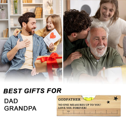 Godfather Gifts from godchild Wooden Spirit Level, Christmas Fathers Day Birthday Thank You Gifts Ideas for godfather Wooden Spirit Level Bottle Opener
